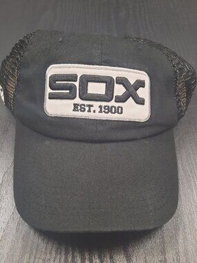 Youth Chicago White Sox Hat Coca-Cola Promo Trucker Cap Black Mesh SGA Est 1900